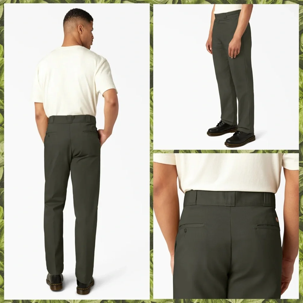 Dickies 874 Olive Green Original Fit Work Pants - Size 42x32